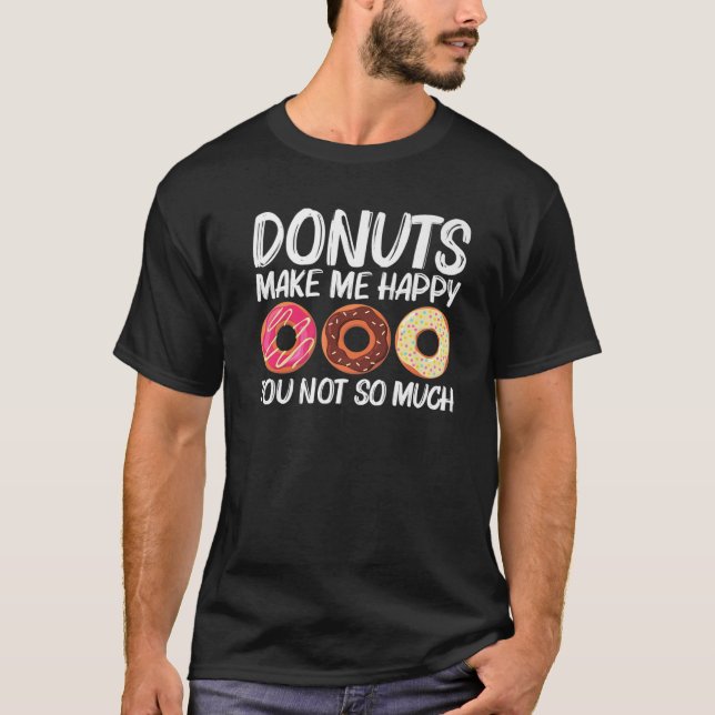 Cool Doughnut Art For Men Women Sugar Glazed Choco T-Shirt (Front)