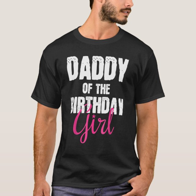 Cool Doughnut Dab Dad Of The Birthday Girl Birthda T-Shirt (Front)