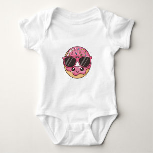 Cool Doughnut with Sunglasses Baby Bodysuit