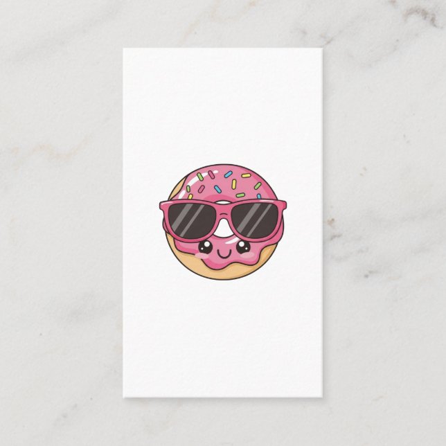 Cool Doughnut with Sunglasses Business Card (Front)
