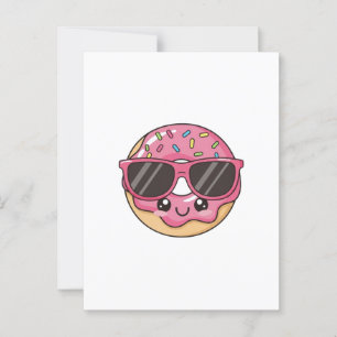 Cool Doughnut with Sunglasses Postcard