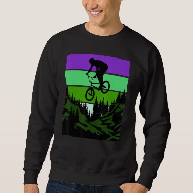 Cool DownHill Mountain Bike Design for Hardcore Cy Sweatshirt (Front)