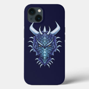 Cool Dragon Art - Purple  Blue Magical Dragon Head iPhone 13 Case