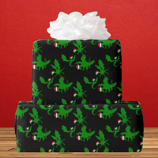 Cool Dragon Christmas Wrapping Paper