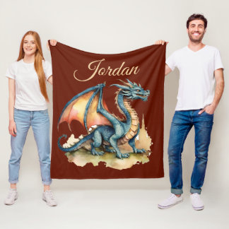 Cool Dragon Fleece Blanket