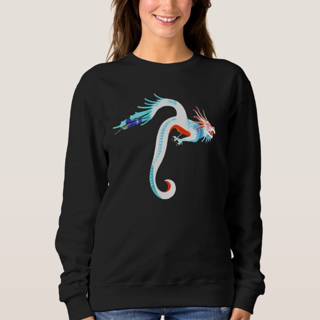 Cool Dragon Flying Mythical Creature Traditional C Sweatshirt (Front)