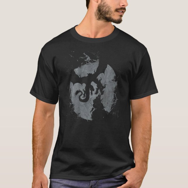 Cool Dragon Moon Backside T-Shirt (Front)