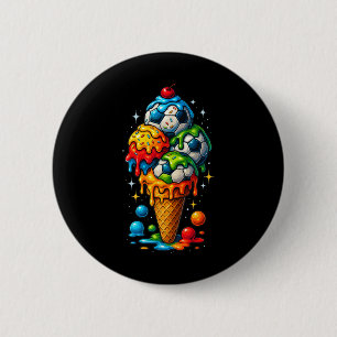Cool Dripping Soccer Art Sports Illustration Melti 6 Cm Round Badge