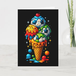 Cool Dripping Soccer Art Sports Illustration Melti Card