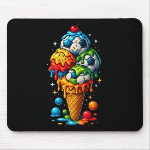 Cool Dripping Soccer Art Sports Illustration Melti Mouse Pad