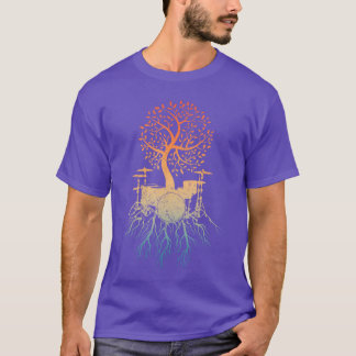 Cool Drum Set Art for Men Women Drummer Music Drum T-Shirt