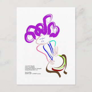 cool drummer postcard