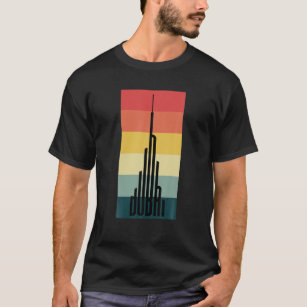 Cool Dubai Burj Khalifa Skyscraper Vintage Royalty T-Shirt