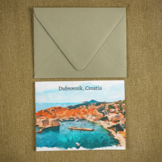 Cool Dubrovnik Croatia Adria Coast Panorama View Postcard