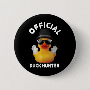 Cool Duck Cruise Boat Funny Rubber Duck Hunting Sq 6 Cm Round Badge