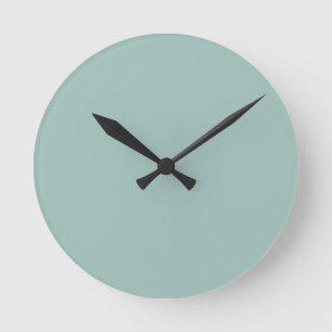 Cool Duck egg blue - add own text, image, design Round Clock