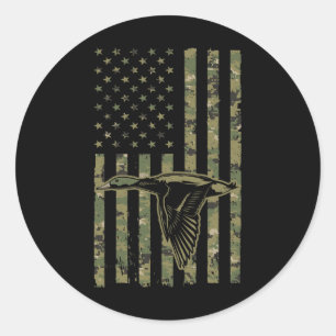 Cool Duck Hunting Design For Men Women Wildlife Du Classic Round Sticker