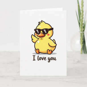 Cool Duck I Love You Card