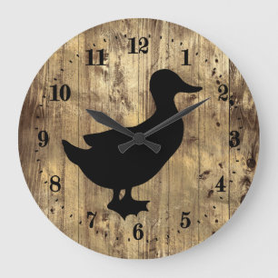 Cool duck lovers decor large clock
