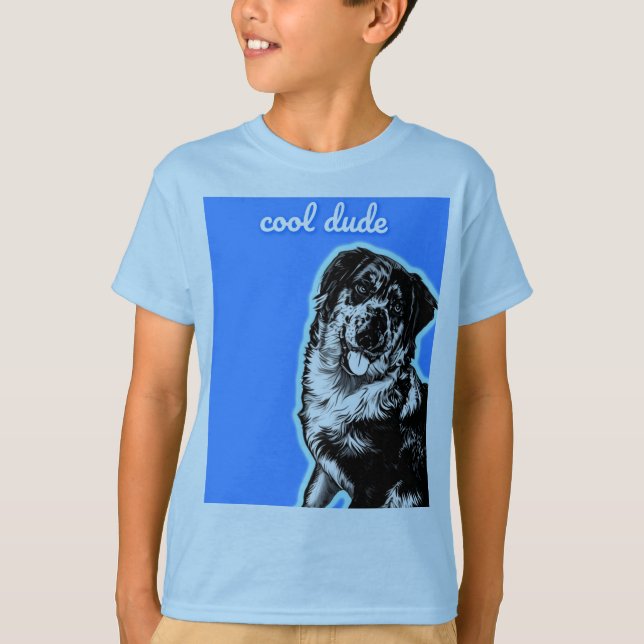 Cool Dude Australian Shephard T-Shirt (Front)
