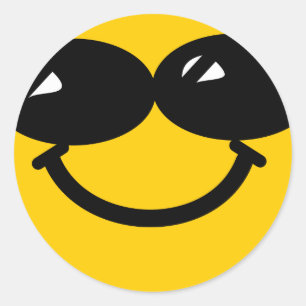 Cool dude classic round sticker
