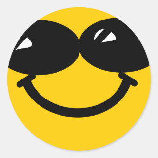 Cool dude classic round sticker