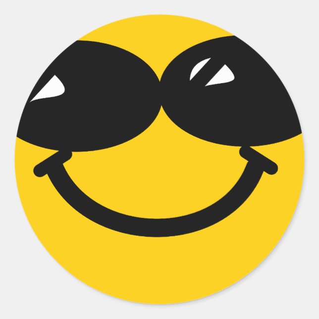 Cool dude classic round sticker (Front)