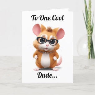 Cool Dude Hamster Birthday Greeting Card