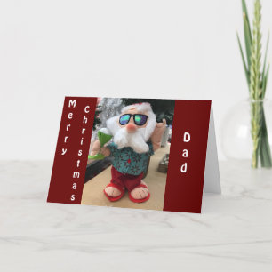 **COOL DUDE** SANTA SAYS  "MERRY CHRISTMAS DAD" HOLIDAY CARD