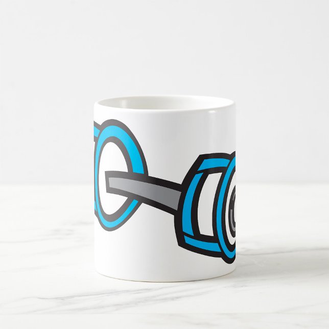 Cool Dumbbell Fitness Blue and Grey Gym Graphic  Coffee Mug (Creator Uploaded)