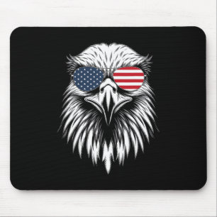 Cool Eagle Us American Flag 4th Of July For Men Wo Mouse Pad