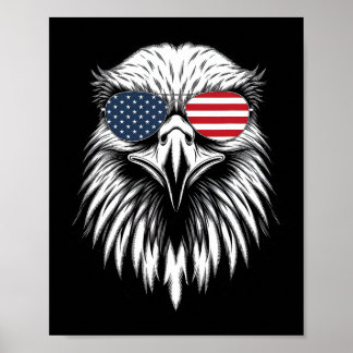 Cool Eagle Us American Flag 4th Of July For Men Wo Poster