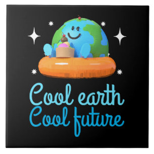 Cool earth, Cool future - Earth Ceramic Tile
