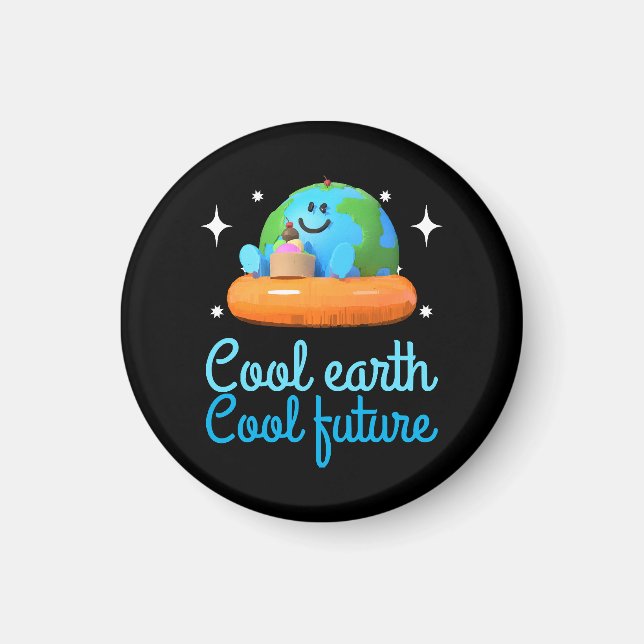 Cool earth, Cool future - Earth Magnet (Front)