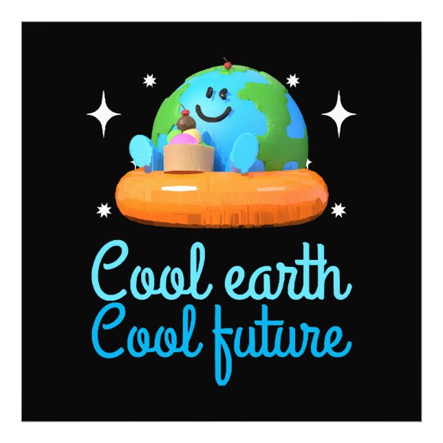 Cool earth, Cool future - Earth Photo Print (Front)