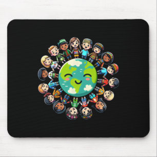 Cool Earth Day 2025 Tee Children Parents Teacher E Mouse Pad