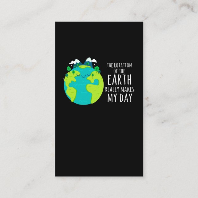 Cool Earth Day Funny Planet Humour Environmental Business Card (Front)