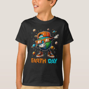 Cool Earth Day Kids – Trendy Dab Dance Earth T-Shirt