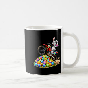 Cool Easter Bunny Dirt Bike Rider Funny Motocross Coffee Mug