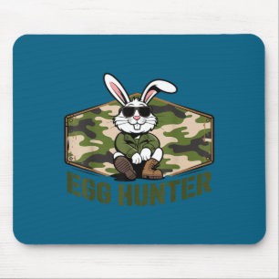 Cool easter bunny egg hunter camo military funny mouse pad