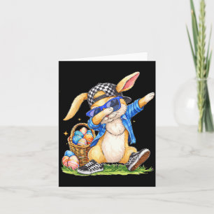 Cool Easter Bunny Hip Hop Kids Boys Card
