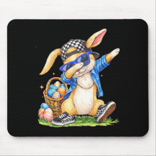 Cool Easter Bunny Hip Hop Kids Boys Mouse Pad