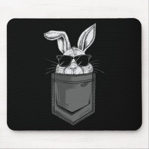 Cool Easter Bunny Rabbit With Sungles In Pocket  Mouse Pad