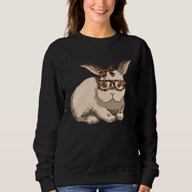 Cool Easter Bunny with Glasses Easter Bunny Cute Sweatshirt (Front)
