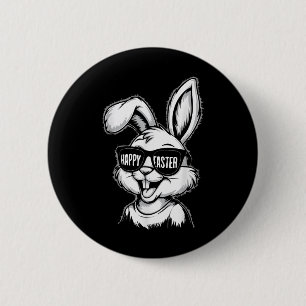 Cool Easter Bunny With Shades Happy Easter Kids Bo 6 Cm Round Badge