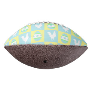 Cool Easter Chequerboard Pattern Rooster Eggs Football