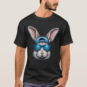 Cool Easter Day Bunny Face With Sungles Men Boys K T-Shirt