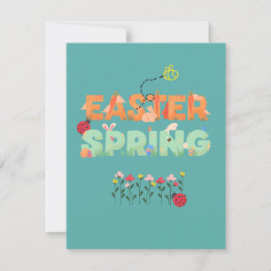 Cool easter design, fun easter design holiday card