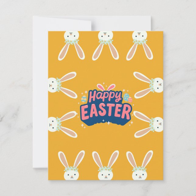 Cool easter design, fun easter design holiday card (Front)