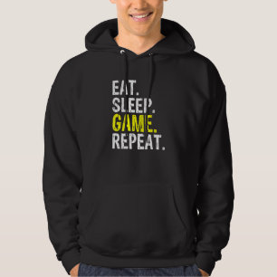 Cool Eat Sleep Game Repeat Gaming And Gamer Meme D Hoodie